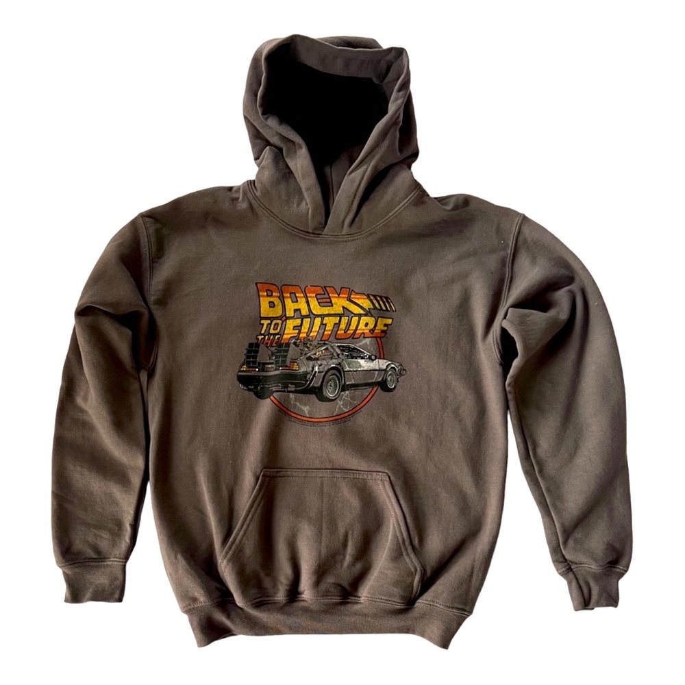 Back To The Future Time Machine Unisex Youth Hoodie for Boys & Girls Size Large